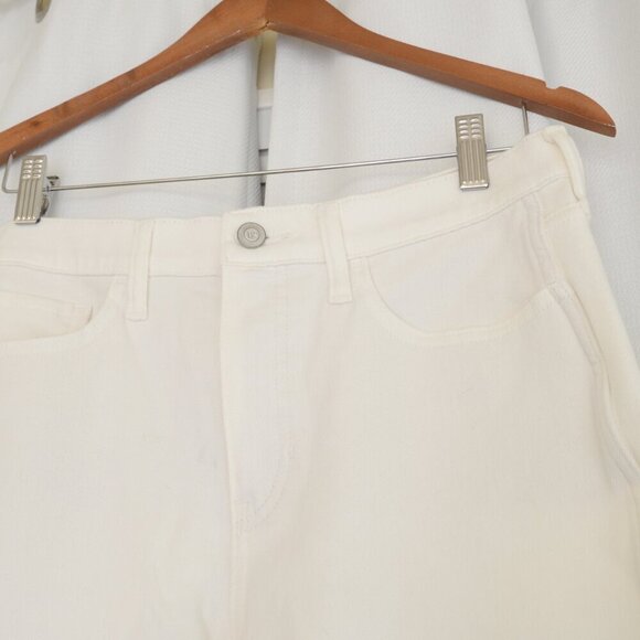 Banana Republic High Rise Boot Cut Crop White Jeans Sz 29 - Picture 7 of 10